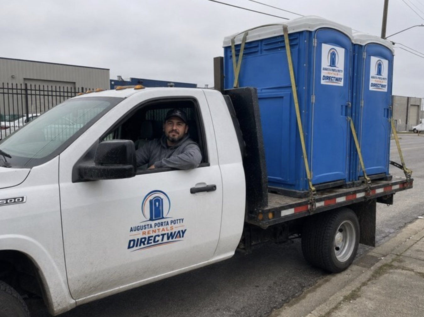 Porta potty delivery truck Augusta GA